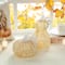 Glitzhome® 6" Fall Amber Dots Round Glass Pumpkin